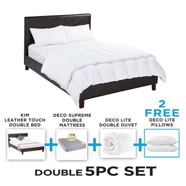 Kim double bed 5 piece set offer at Decofurn