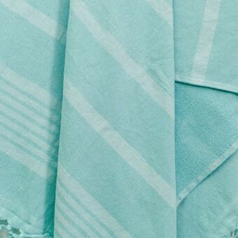 Whitehouse Cotton bay striped summer fouta - water green offer