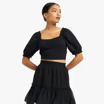 The FIX Women's black sweetheart fitted top offer