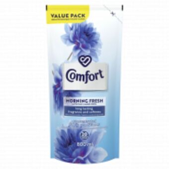 Comfort morning fresh concentrated laundry fabric softener refill 800ml