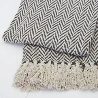 Whitehouse Cotton club ladder throw - dark grey offer