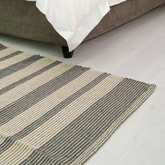 Whitehouse Dark grey striped rug - 120 x 180cm offer