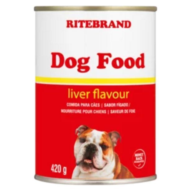 Ritebrand liver flavoured dog food can 420g offer at Shoprite