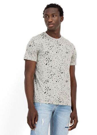 Woolworths Green splatter print slim fit cotton t-shirt offer