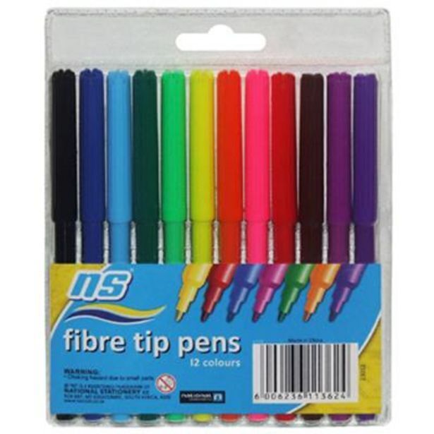 Ns fibre tip pens 12 colours offer at West Pack Lifestyle