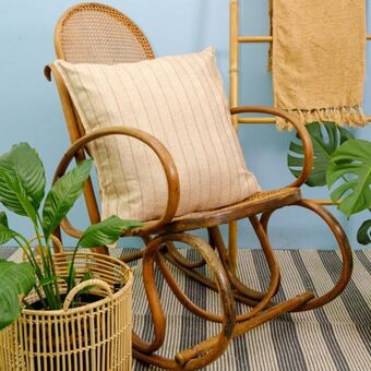 Whitehouse Striped jute scatter (60 x 60cm) - wheat offer