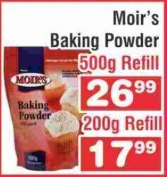 Advance Cash n Carry Moir's Baking Powder 200g Refill offer