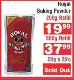 Advance Cash n Carry Royal Baking Powder 500g Refill offer