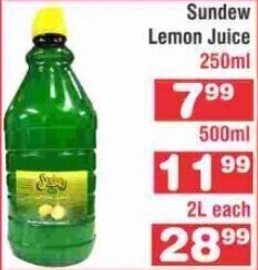 Advance Cash n Carry Sundew Lemon Juice 250ml offer