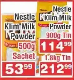 Advance Cash n Carry Nestle Klim Milk Powder 500g Sachet offer
