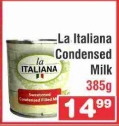 Advance Cash n Carry La Italiana Condensed Milk 385g offer