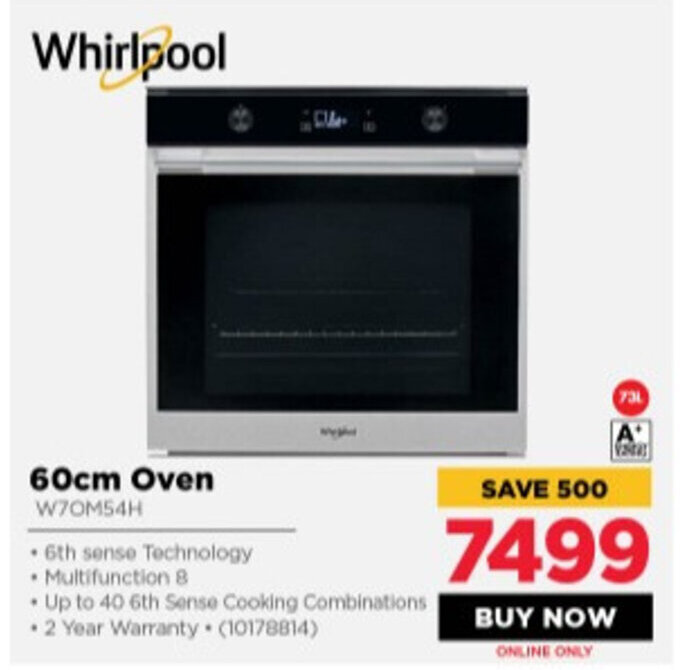 Whirlpool 60cm Oven offer at HiFi Corp