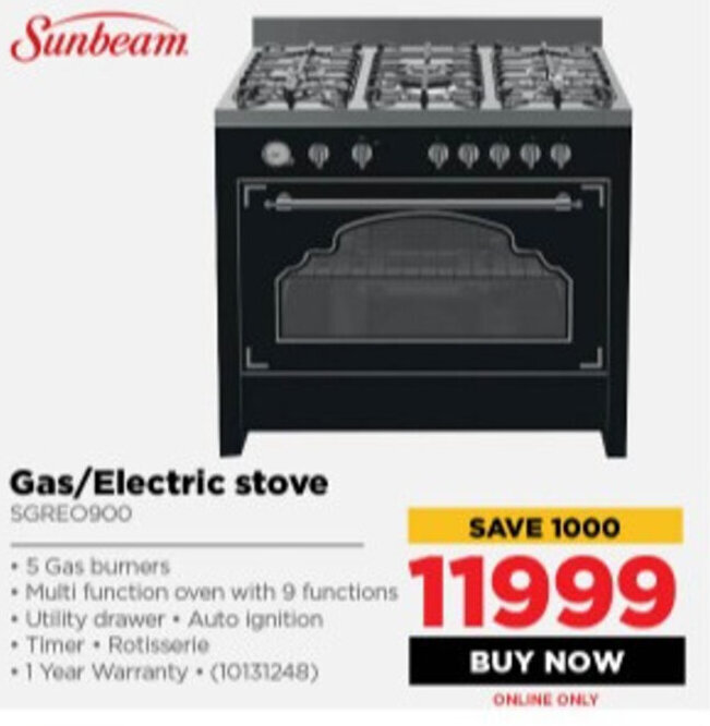 Gas/Electric Stove offer at HiFi Corp