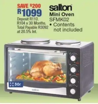 OK Furniture Salton Mini Oven SFMK02 offer