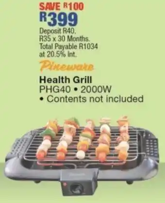 OK Furniture Health Grill PHG40 2000W offer