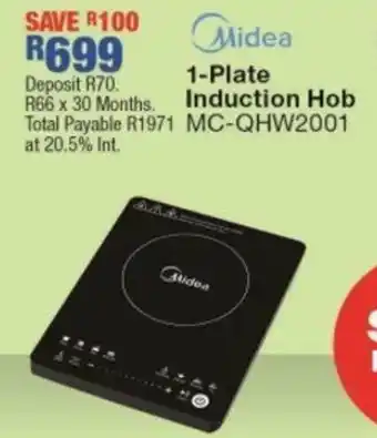 OK Furniture Midea 1 Plate Induction Hob MC-QHW2001 offer