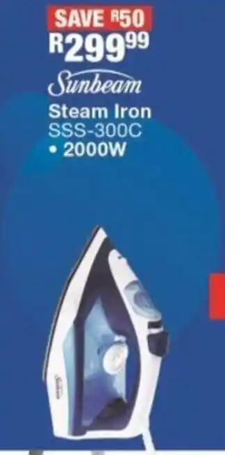 OK Furniture Sunbeam Steam Iron SSS-300C 2000W offer