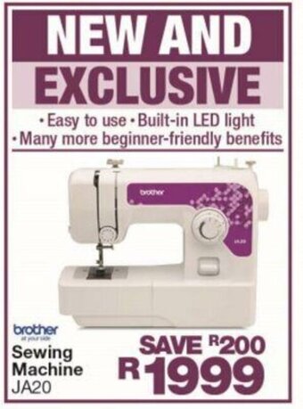 OK Furniture Brother Sewing Machine JA20 offer