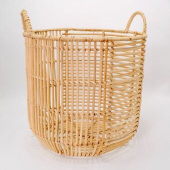 Vietnamese cross bar rattan basket