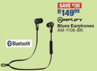 Amplify Blues Earphones AM-1106-BK