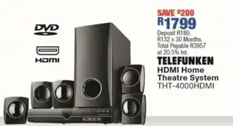 OK Furniture Telefunken HDMI Home Theatre System offer