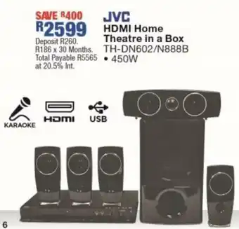 OK Furniture JVC HDMI Home Theatre in a Box offer