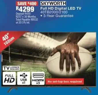 OK Furniture Skyworth Full HD Digital LED TV offer