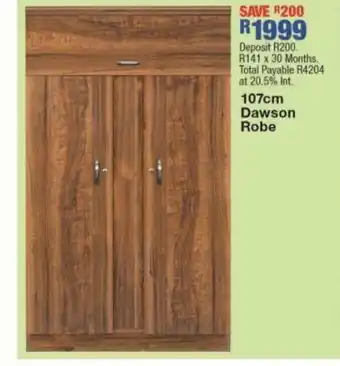 OK Furniture 107cm Dawson Robe offer