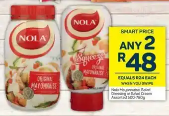 Pick n Pay Nola Mayonnaise, Salad Dressing or Salad Cream Assorted 500-780g offer