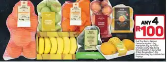 Pick n Pay PnP Top Red or Golden Delicious Apples 1.5kg, Mandarins 1kg, Oranges Carry Bag 2.5kg, Citrus Grapefruit Carry Bag 2.5kg offer