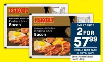 Pick n Pay Eskort Rindless Back Bacon 200g offer