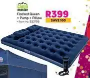 Game Camp master flocked queen + pump + pillow offer