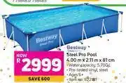 Game Bestway steel pro pool 4.00m x 2.11m x 81cm offer