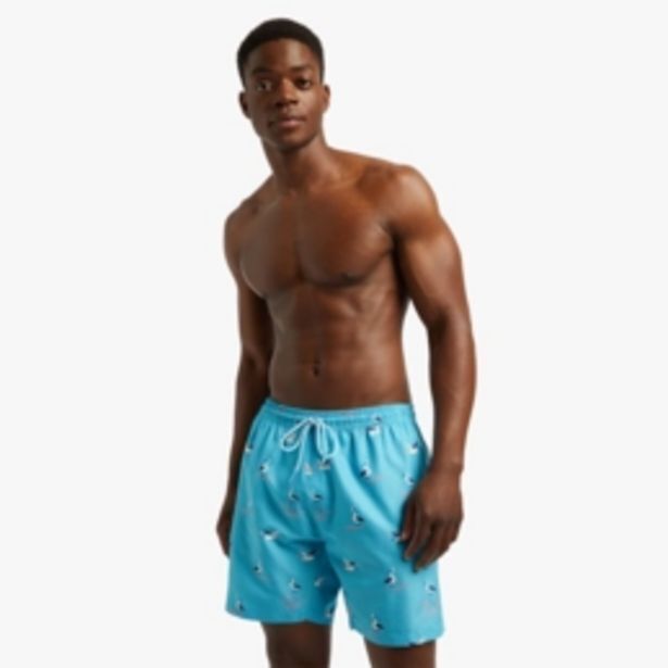 Mkm turquoise pelican novelty print swimshorts offer at Markham