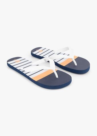 Woolworths Colour block stripe flip flops offer