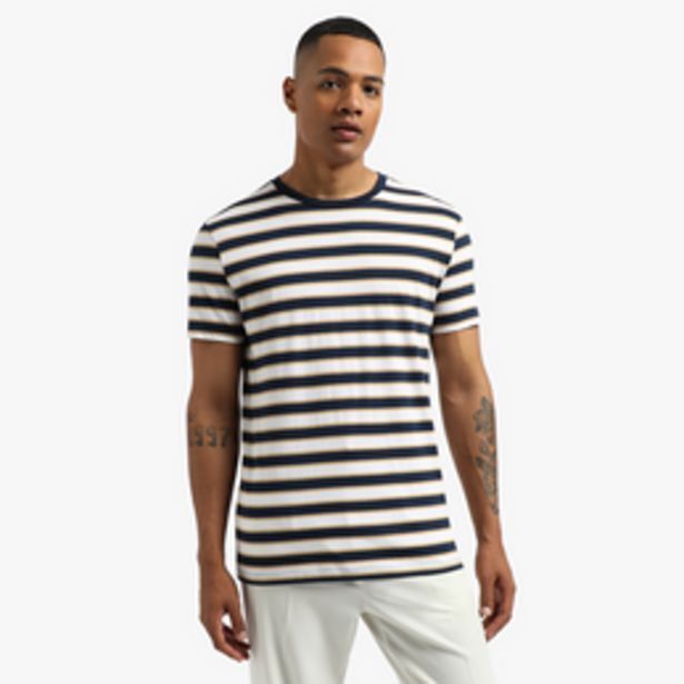 Mkm yellow/navy horizontal stripe tshirt offer at Markham