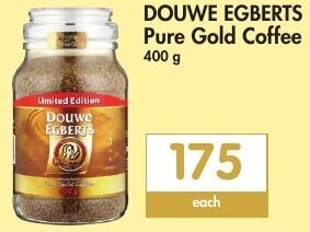 Makro Douwe Egberts Pure Gold Coffee 400g offer