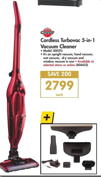 Makro Genesis Cordless Turbovac 5-in-1 Vacuum Cleaner offer