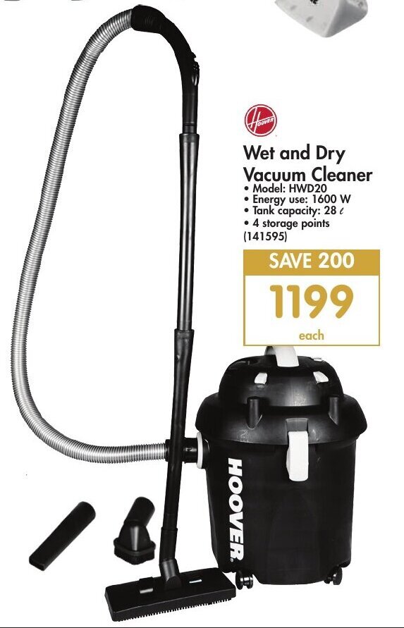 Hoover Wet and Dry Vacuum Cleaner offer at Makro