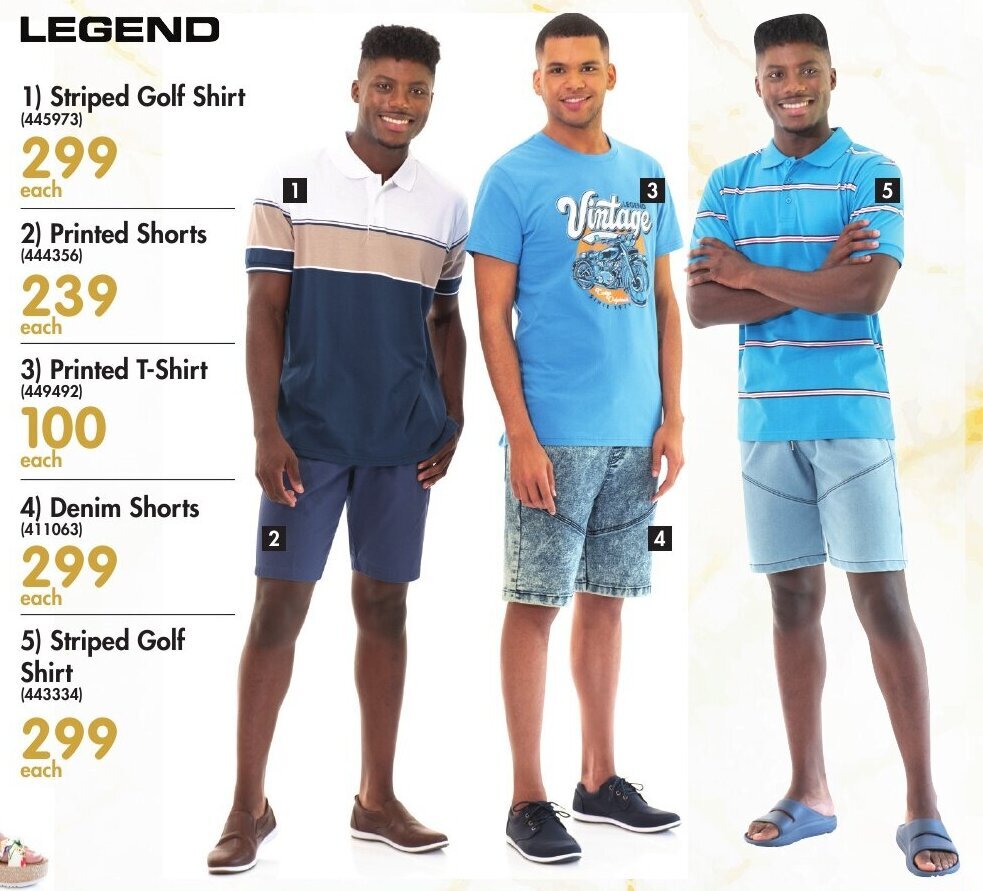 Legend Striped Golf Shirt offer at Makro