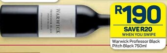 Pick n Pay Warwick Professor Black Pitch Black 750ml offer