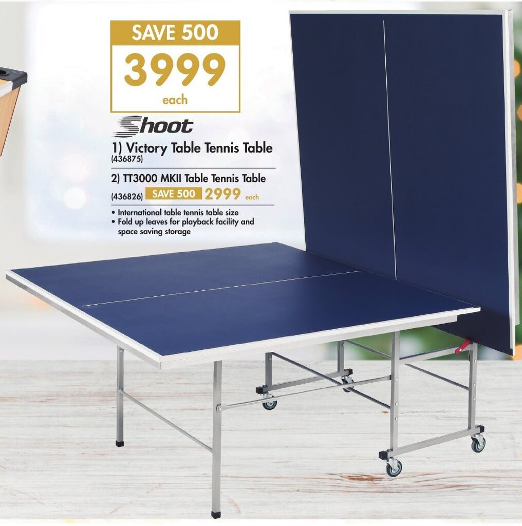 Shoot Victory Table Tennis Table offer at Makro