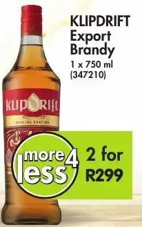 Makro Klipdrift Export Brandy 2 x 750ml offer