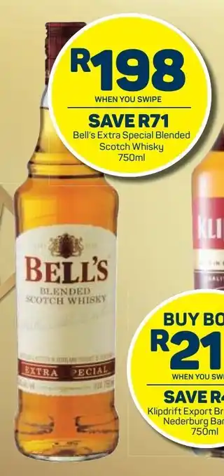 Pick n Pay Liquor Bell's Extra Special Blended Scotch Whisky 750ml offer