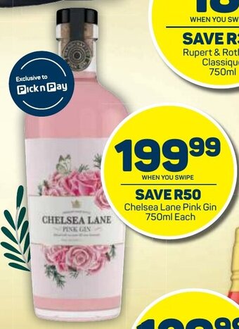 Chelsea Lane Pink Gin 750ml