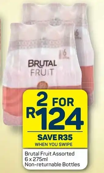 Pick n Pay Liquor Brutal Fruit Assorted 2 x 6 x 275ml non-returnable bottles offer