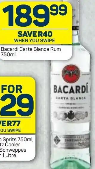 Bacardi Carta Blanca Rum 750ml