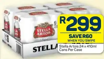 Pick n Pay Liquor Stella Artois 24 x 410ml Cans Per Case offer