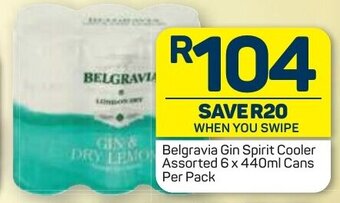 Pick n Pay Liquor Belgravia Gin Spirit Cooler Assorted 6 x 440ml Cans Per Pack offer