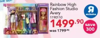 ToysRUs Rainbow High Fashion Studio Avery offer